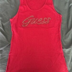 Guess pink Embellished Tank Top